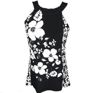 White House Black Market Flowered Tanktop Medium